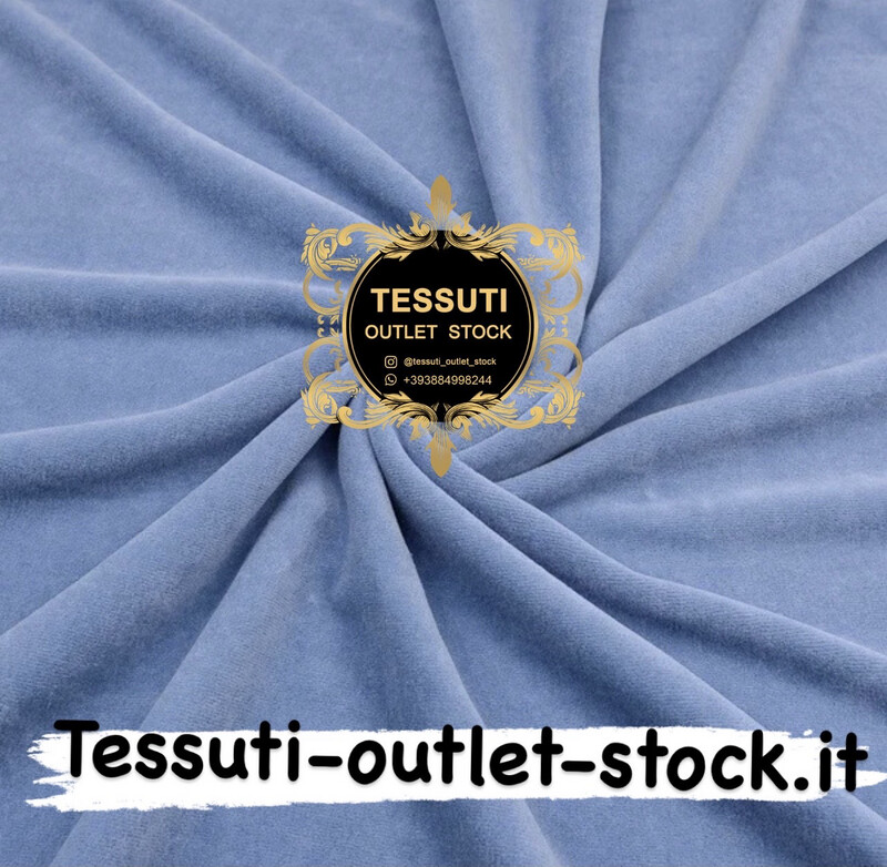 Tessuto di cotone Velluto Ciniglia colore blu sporco 28/966