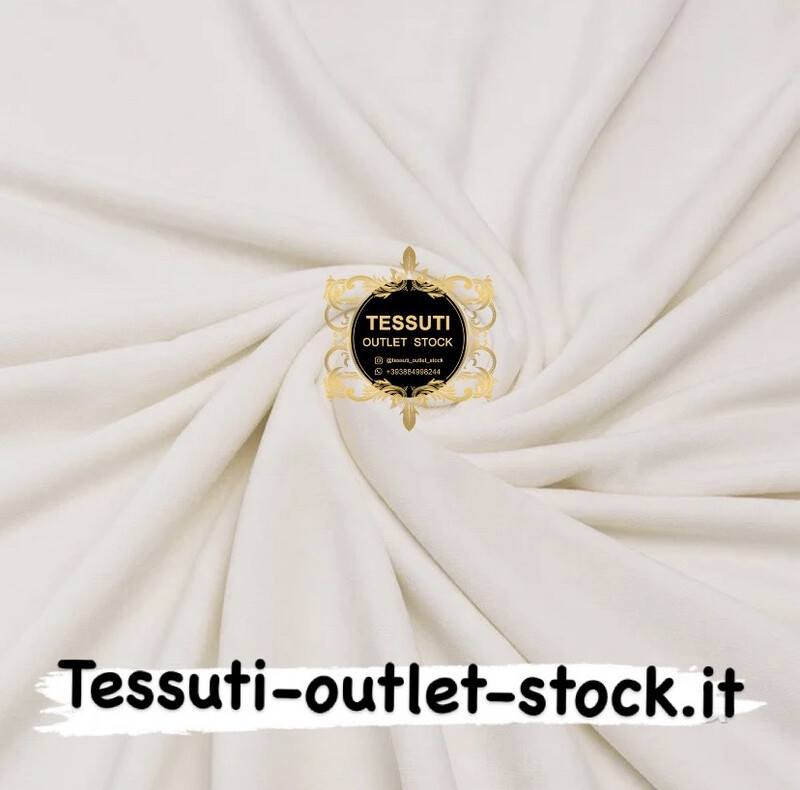 Tessuto di cotone Velluto Ciniglia colore Panna 10/871