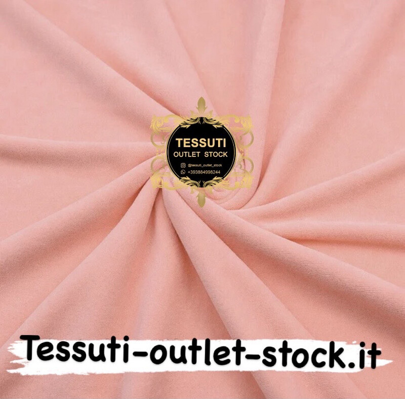 Tessuto di cotone Velluto Ciniglia colore Pesca 26/812