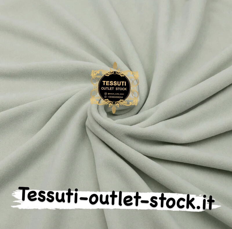 Tessuto di cotone Velluto Ciniglia colore pistacchio chiaro 38/1322