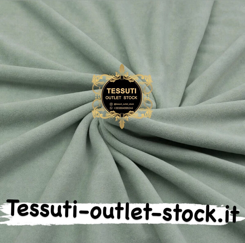Tessuto di cotone Velluto Ciniglia colore pistacchio scuro 39/1251