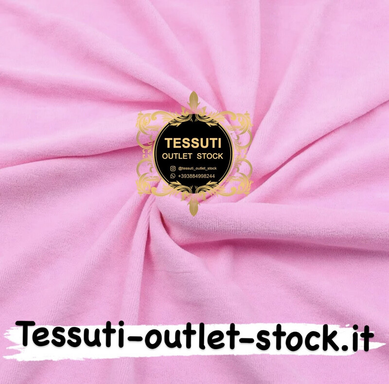 Tessuto di cotone Velluto Ciniglia colore rosa chiara 21/1002