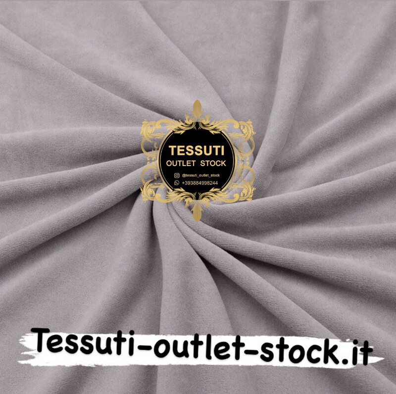 Tessuto di cotone Velluto Ciniglia colore Tortola Scuro 24/1020