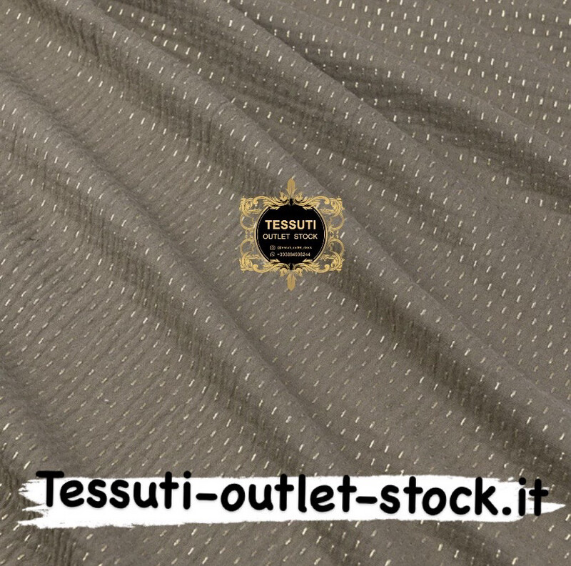 Mussola doppia garza con strisce dorate su fondo khaki , larghezza 135 cm МС-D-0274