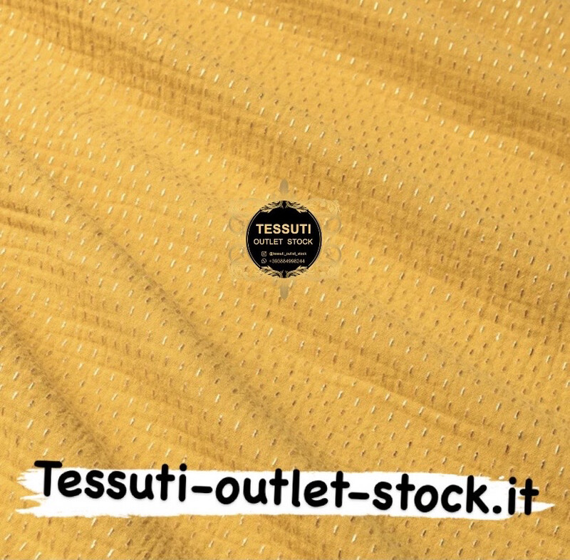Mussola doppia garza con strisce dorate su fondo senape, larghezza 135 cm МС-D-0259