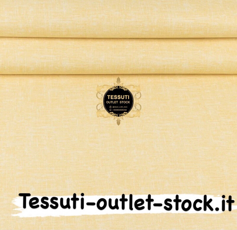 Popeline largo 240 cm con stampa &quot;Imitation mat&quot; in giallo (№3355)