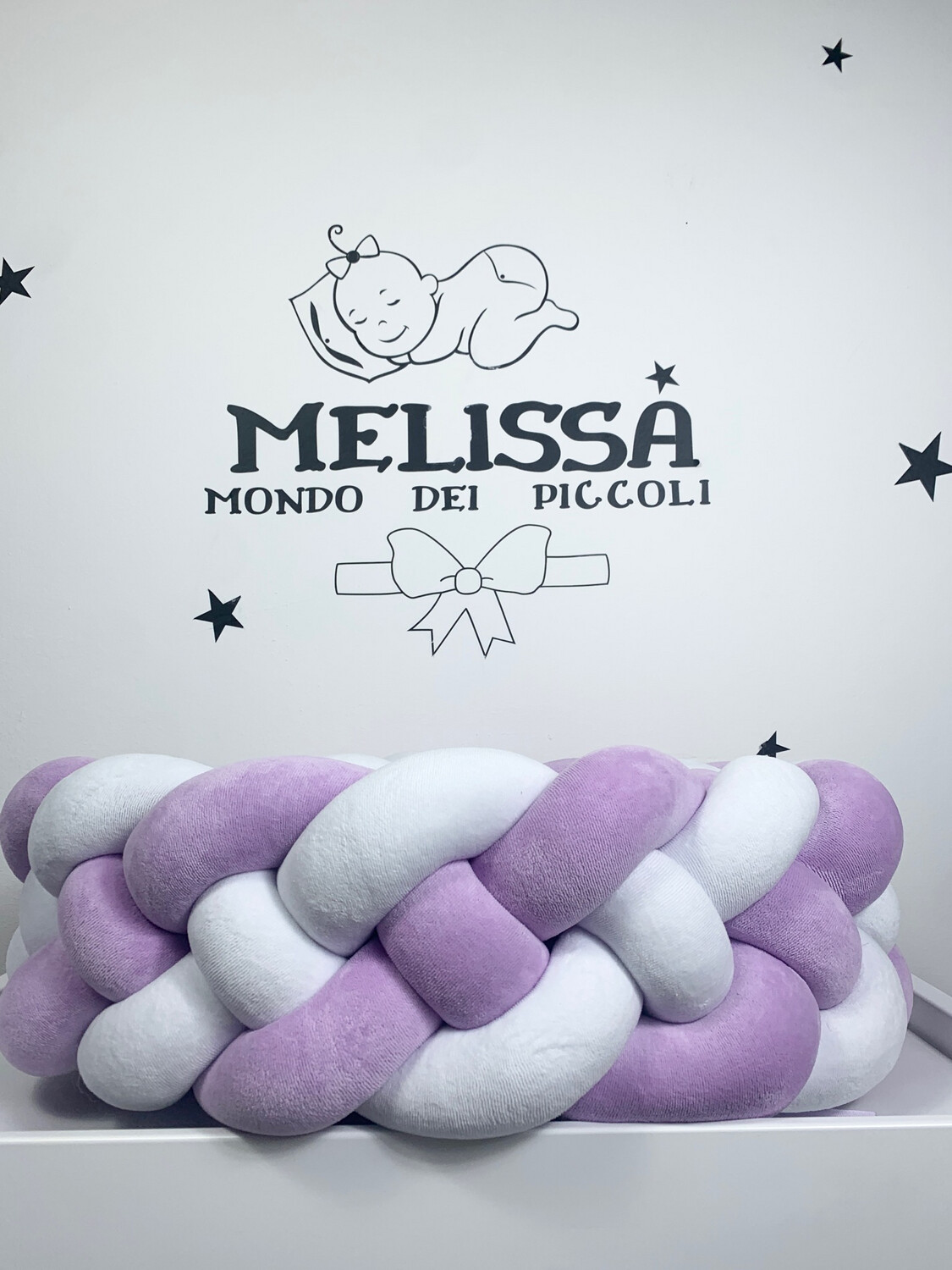 Treccia “Francese” Bianco- Glicine
