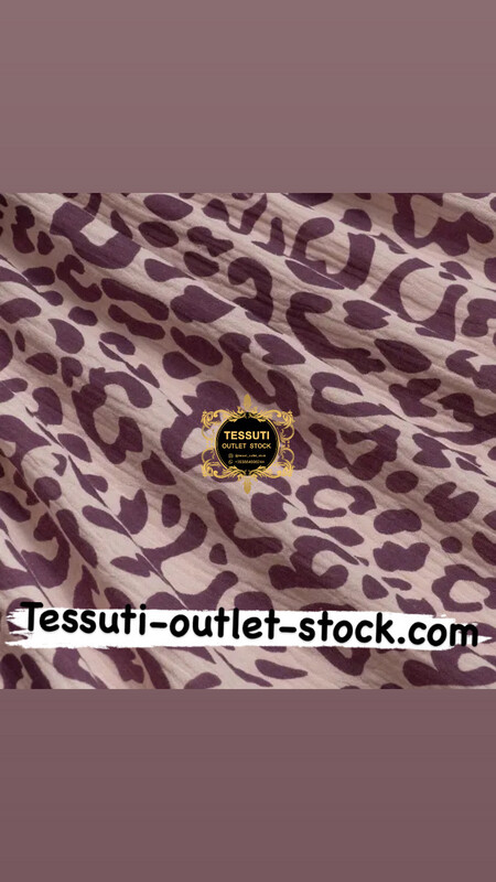 Tessuto Mussola doppia garza “Leonardo” Viola su sfondo rosa cipria, larghezza 135 cm. МС-O-0578