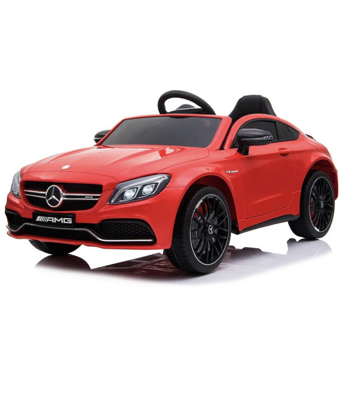 Macchina Elettrica per Bambini 12V con Licenza Mercedes C63 AMG Rossa