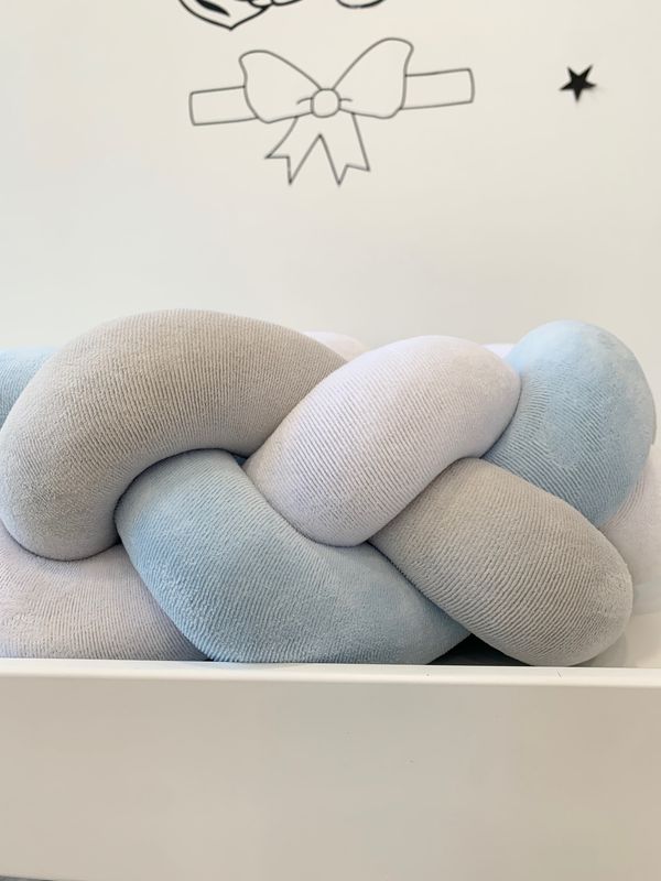 Treccia “Classica” Bianco-Azzurro-Grigio Chiaro 