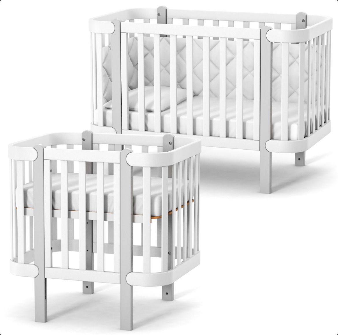 Lettino Monaco Bianco-Grigio 