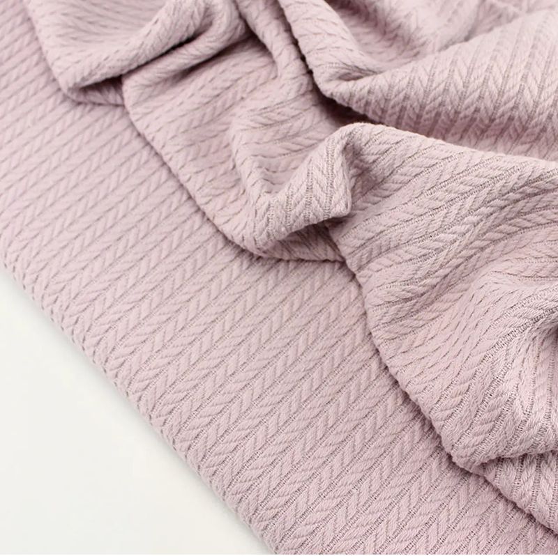 Tessuto di Cotone “Treccia” colore Rosa Secca № ТФ-041