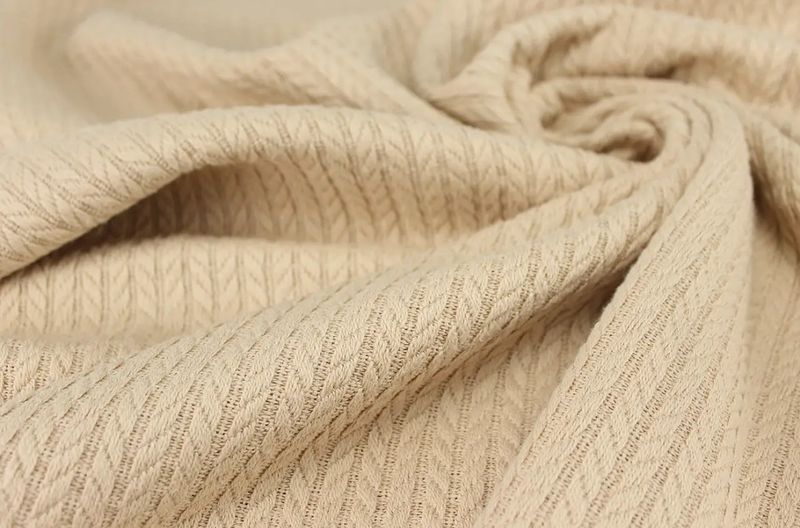 Tessuto di Cotone “Treccia” colore Caramello № ТФ-06