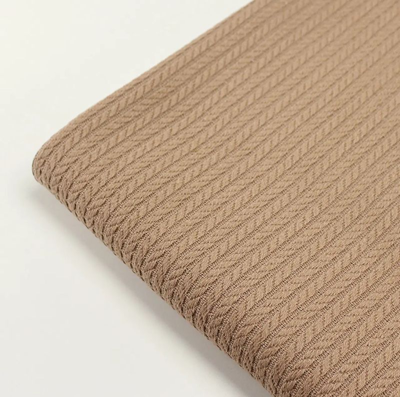 Tessuto di Cotone “Treccia” colore Caramello Scuro № ТФ-09