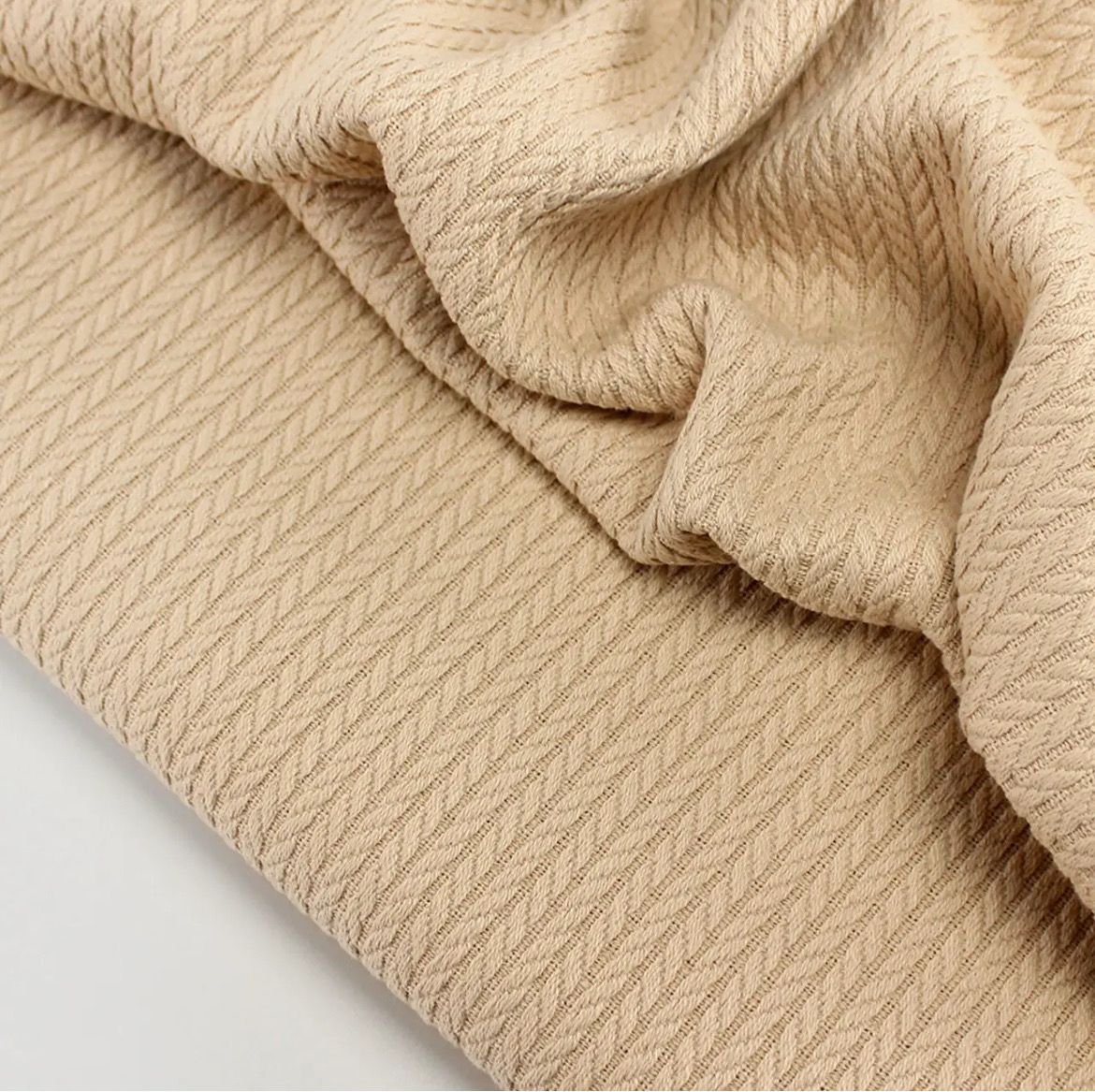 Tessuto di Cotone “Treccia” colore Beige № ТФ-04