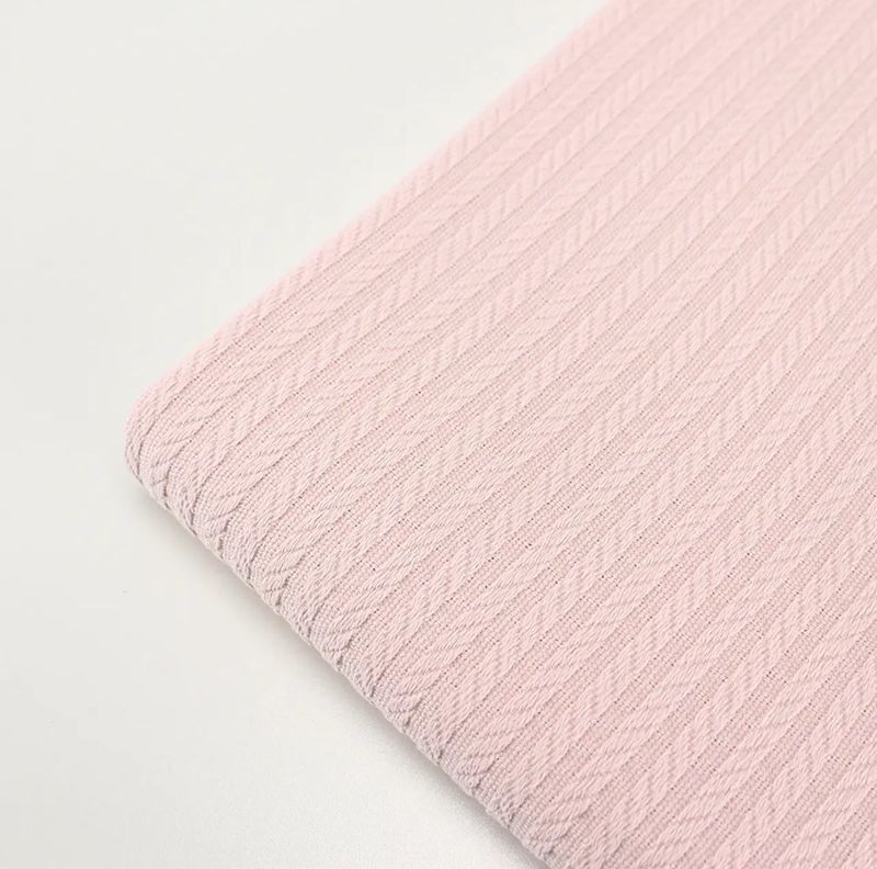 Tessuto di Cotone “Treccia” colore Rosa Cipria № ТФ-029