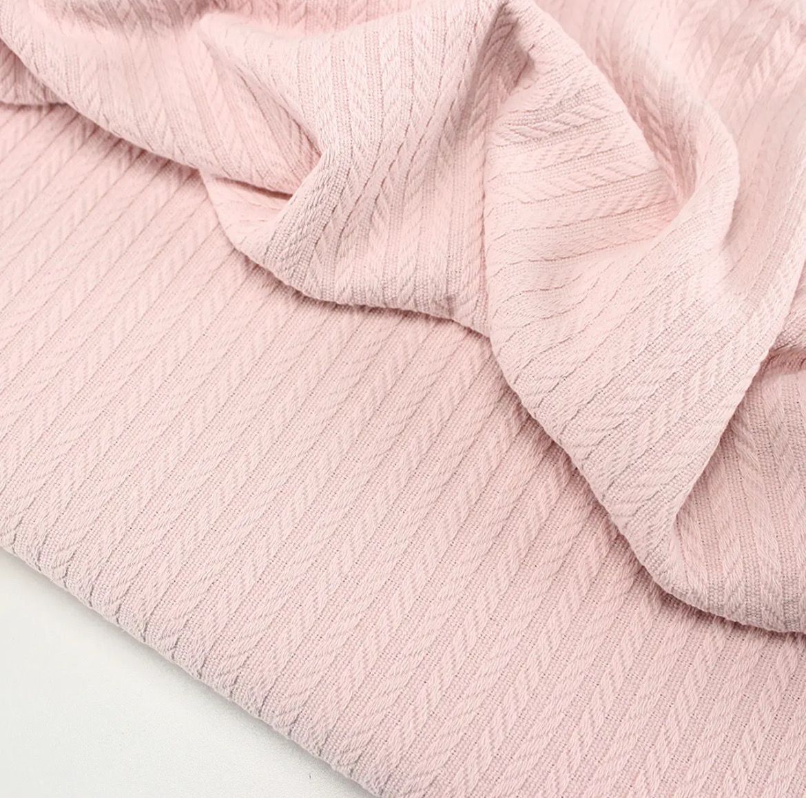 Tessuto di Cotone “Treccia” colore Rosa Cipria № ТФ-029