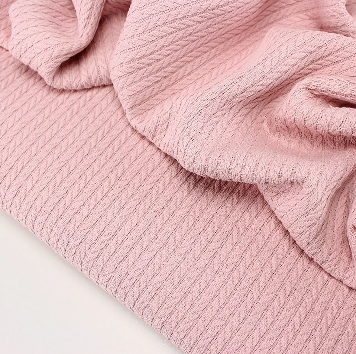 Tessuto di Cotone “Treccia” colore Rosa Sporco № ТФ-037 