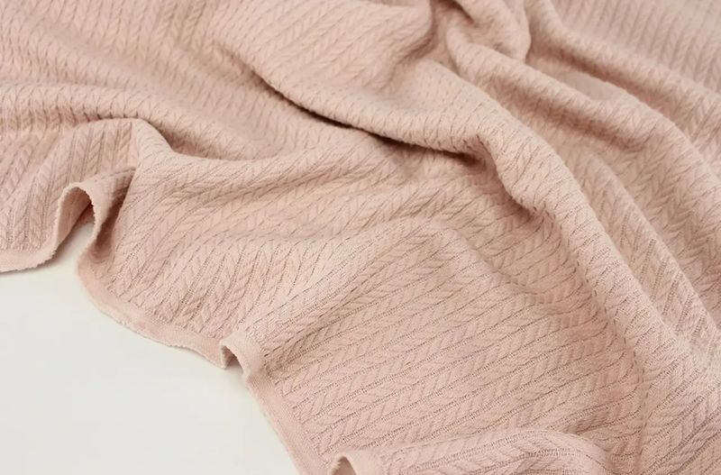 Tessuto di Cotone “Treccia” colore Cipria № ТФ-013