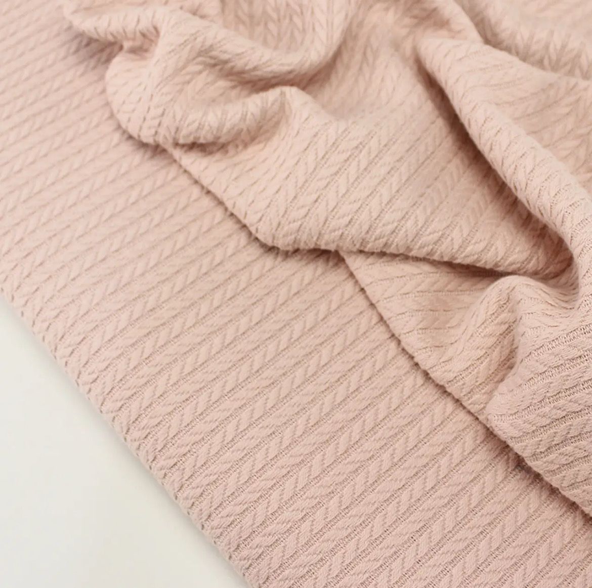 Tessuto di Cotone “Treccia” colore Cipria № ТФ-013