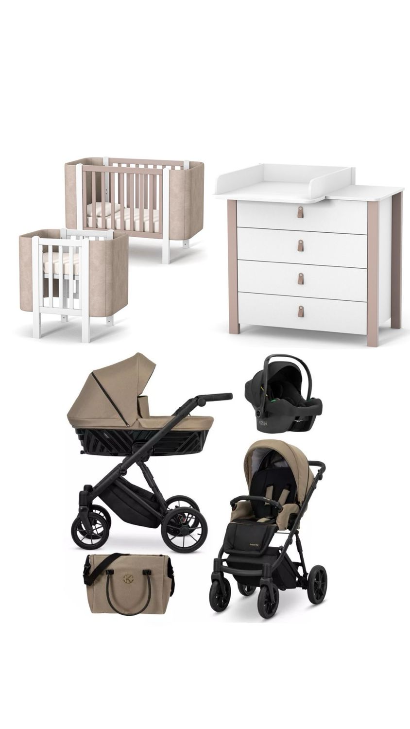 Set Monaco Nascita Colore Cappuccino 