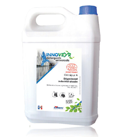 Produit ECOCERT -  gamme sols dégraissant industriel alcalin OMNIPUR A