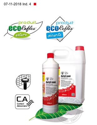Produit sanitaire nettoyant alcalin enzymatique ACTYL SANI
