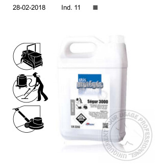 Produit décapant d'émulsion gamme sols  SEGUR 3000