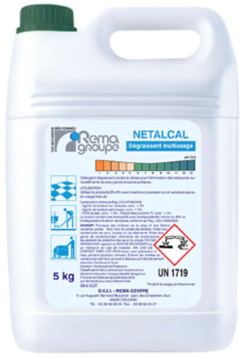 Produit détergent gamme sols NETALCALIN