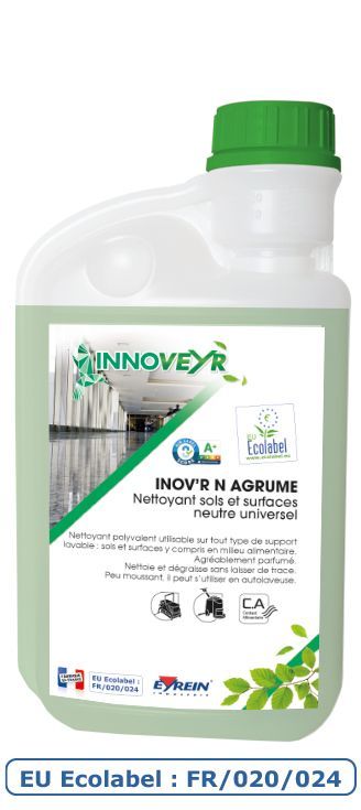 Produit ÉCOLABEL - gamme sols nettoyant INOV'R N