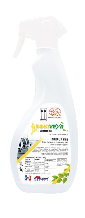 Produit ECOCERT - Désinfectant pour les surfaces avec effet anti-odeur  EGEPUR DES