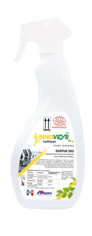 Produit ECOCERT - Désinfectant pour les surfaces avec effet anti-odeur  EGEPUR DES
