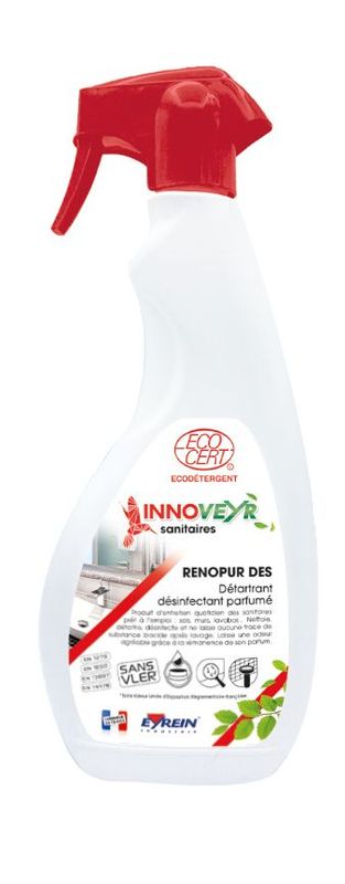 Produit ECOCERT - 
Détartrant désinfectant parfumé RENOPUR DES