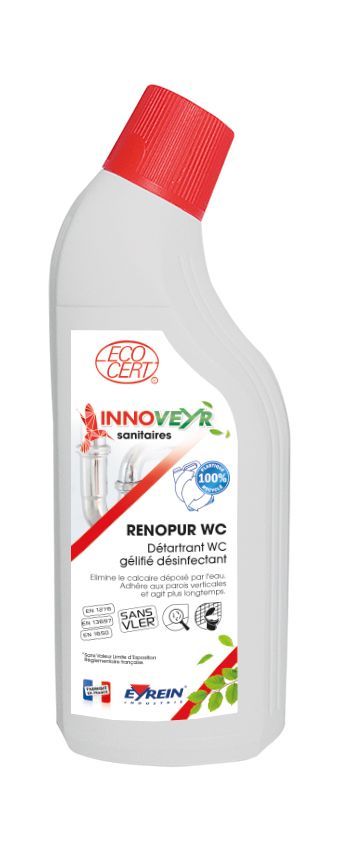 Produit ECOCERT -
Détartrant WC gélifié désinfectant RENOPUR WC
