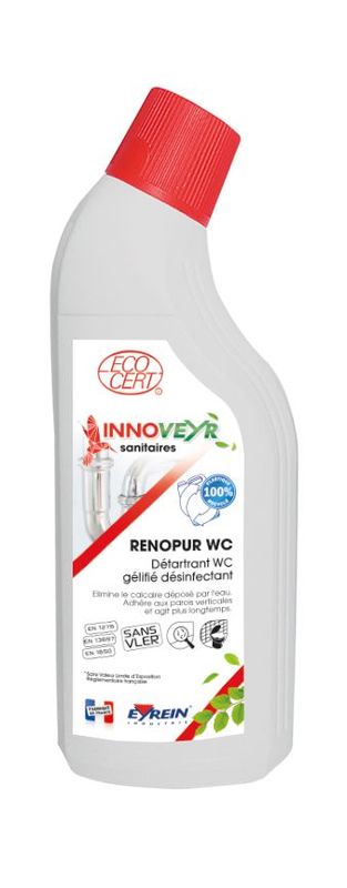 Produit ECOCERT -
Détartrant WC gélifié désinfectant RENOPUR WC