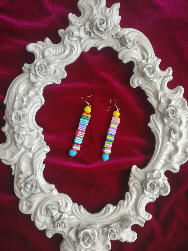 Color bar earrings