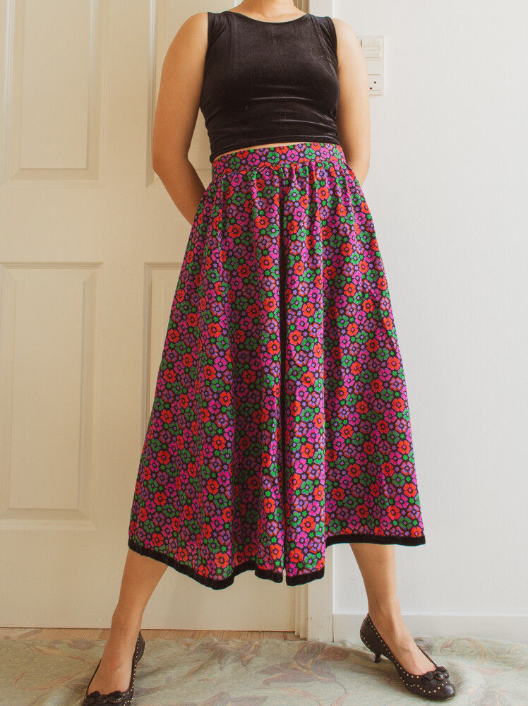 Flower retro skirt M/L