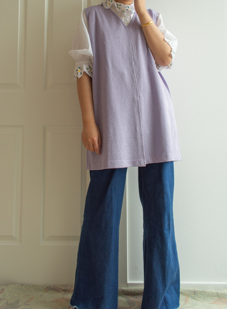 Pastel purple vest oversize/XL