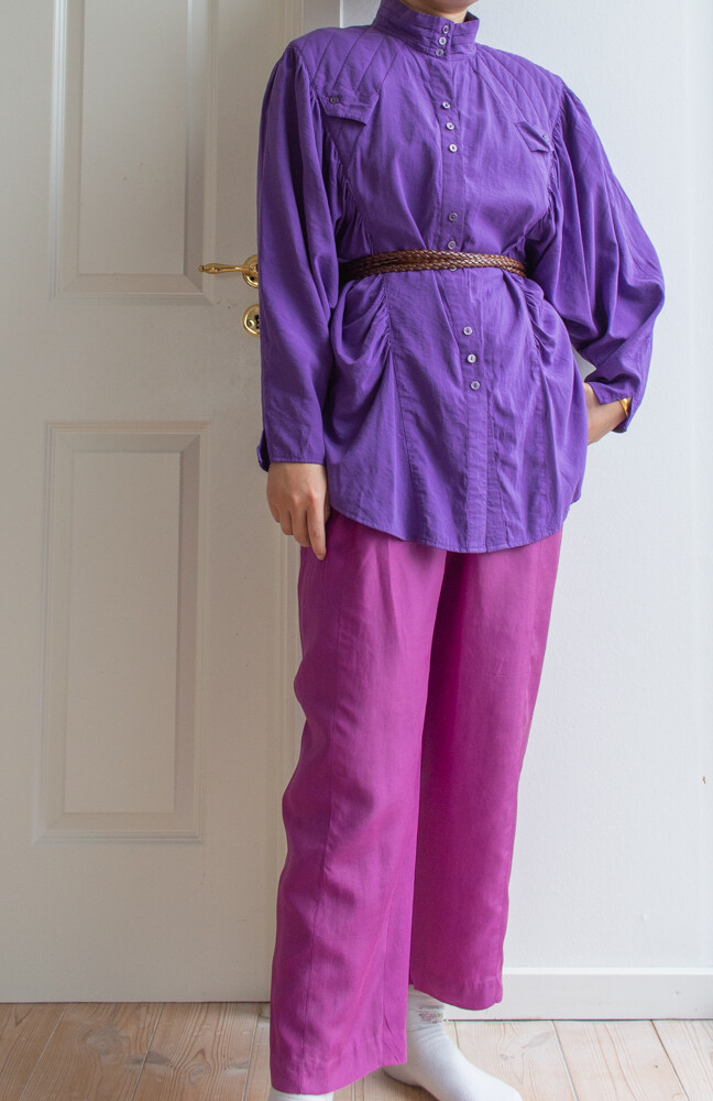 Purple batwing blouse L/XL