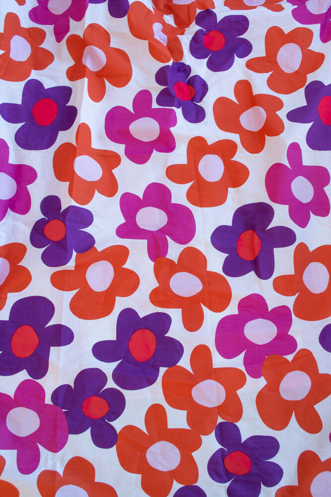 Remade-to-order flower power fabric