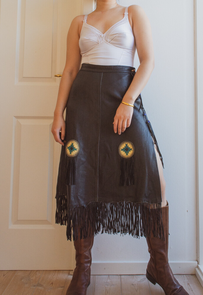 Soft sheep leather skirt S/M