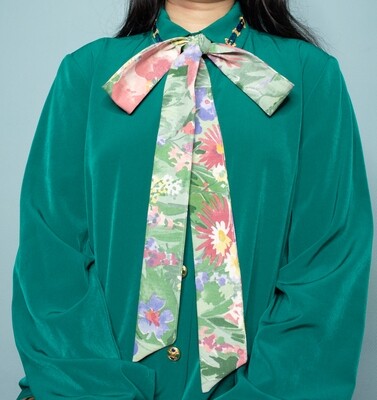 Spring flowers necktie/hair tie/belt
