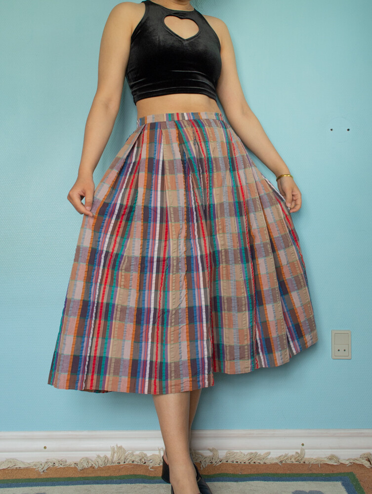 Cotton stripes skirt M