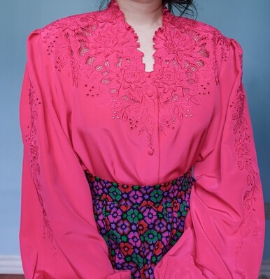 Retro pink blouse XL/L