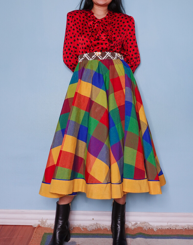 Redesign rainbow color skirt M/L