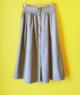 Grey Leather skirt XS