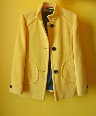 Spring yellow 60s wool nylon jacket M