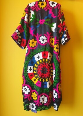 Uzbekistan embroidery robe one-size