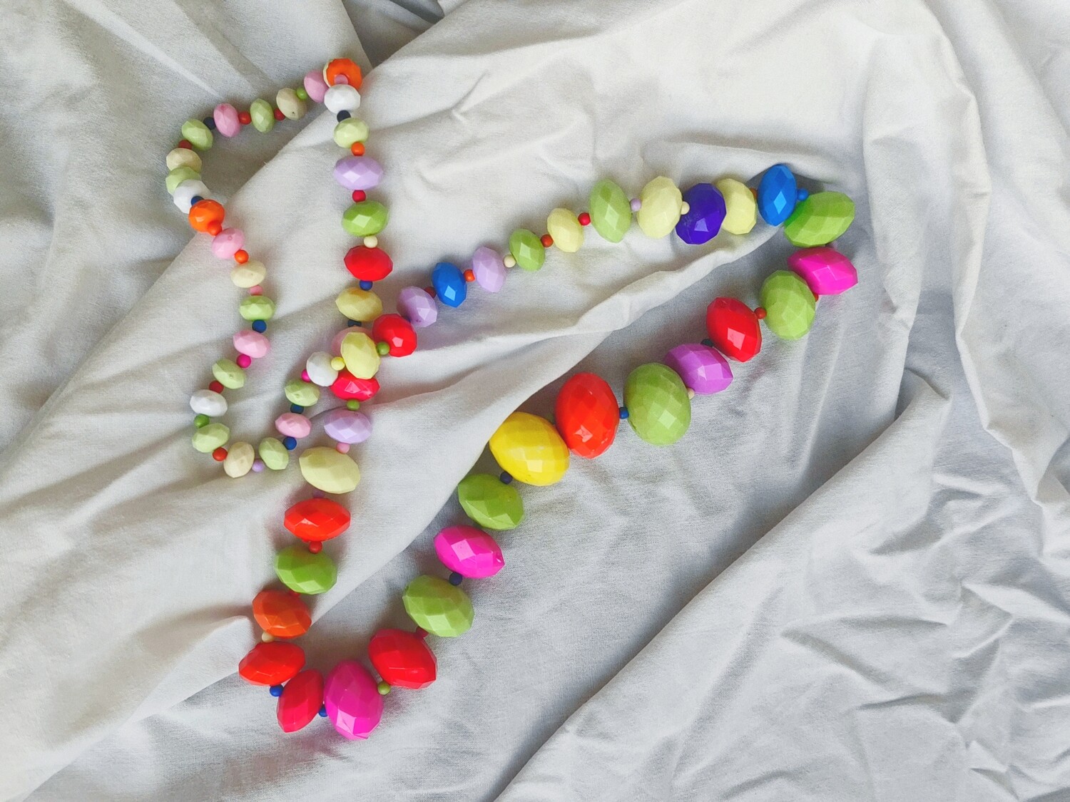 Rainbow candy color necklace