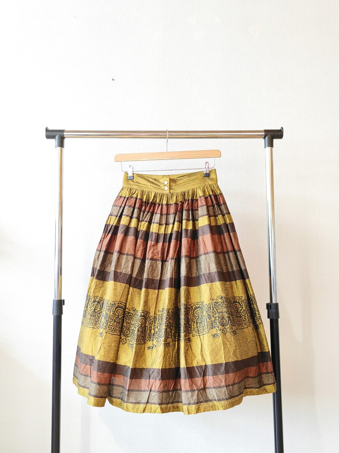 Brown full circle skirt M/L
